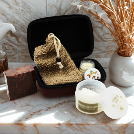 🤎 Coffret Gommage Corps & Soin – 100% Naturel