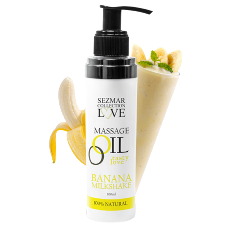 Huile de massage comestible 100 % naturelle – Banane – 100 ml