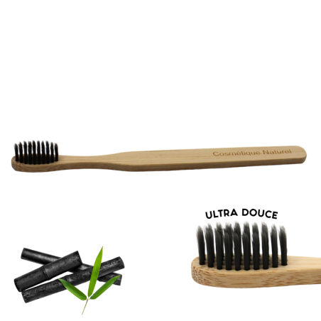 Brosse à dents ultra douce en bambou – Charbon actif