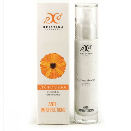 Crème visage anti imperfections à la fleur de soucis - Cosmétique 100% naturel