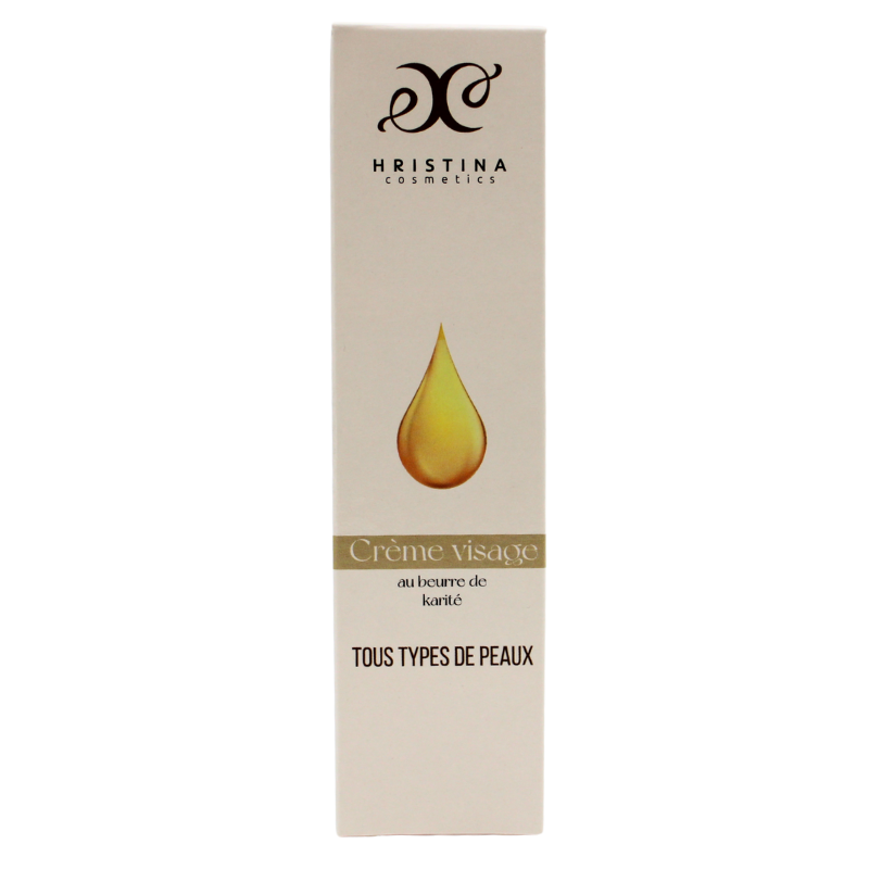 Crème visage tous types de peau au beurre de karité  - Cosmétique 100% naturel