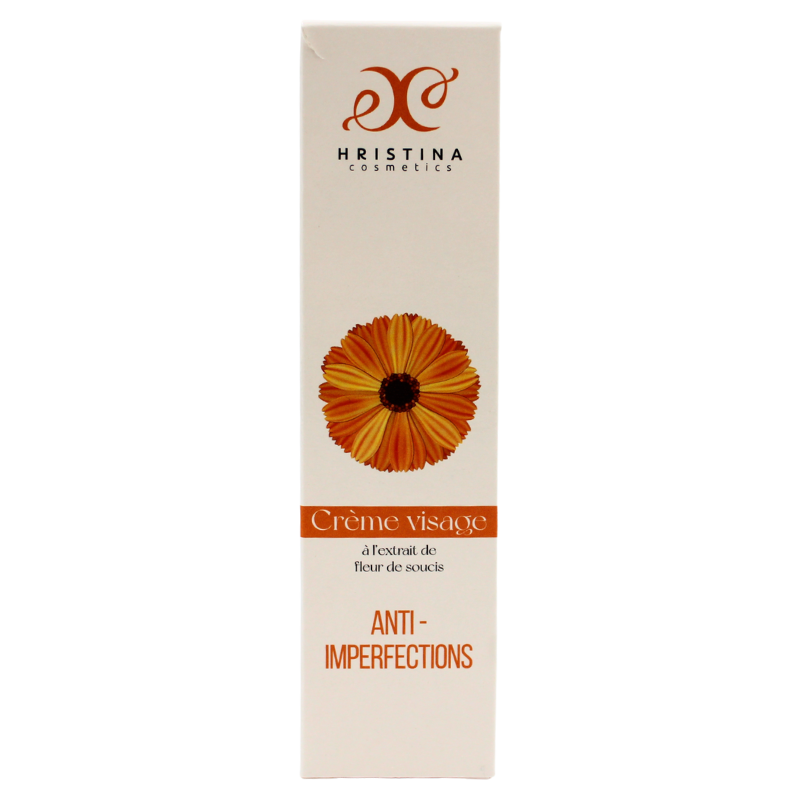 Crème visage anti imperfections à la fleur de soucis - Cosmétique 100% naturel