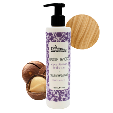 Masque capillaire brillance et réparation, pointes très abimés, manque d'éclat 100% naturel - Huile de macadamia - 100% naturel