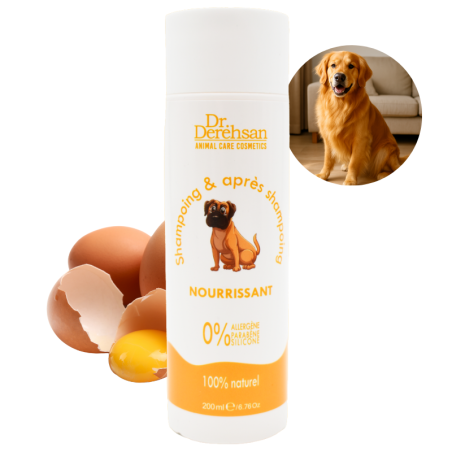 Shampoing pour chien 100% naturel - NOURRISSANT - Produits d'hygiène 100% naturels