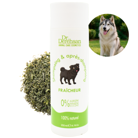 Shampoing pour chien 100% naturel - FRAÎCHEUR - Produits d'hygiène 100% naturels