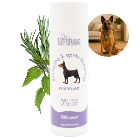 Shampoing pour chien 100% naturel - FORTIFIANT - Produits d'hygiène 100% naturels