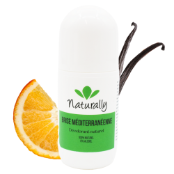 Déodorant roll brise méditerranéenne - Orange douce et vanille - Cosmétique 100% naturel