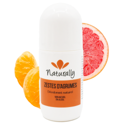 Déodorant roll zestes d'agrumes - Mandarine et pamplemousse - Cosmétique 100% naturel
