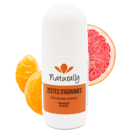 Déodorant roll zestes d'agrumes - Mandarine et pamplemousse - Cosmétique 100% naturel