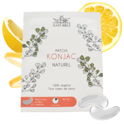 Patchs contours des yeux au konjac 100% naturel au citron - Cosmétique Naturel France