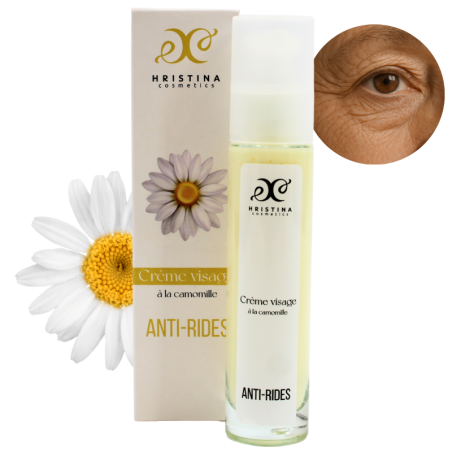 Crème visage anti-rides à la Camomille  - Cosmétique 100% naturel