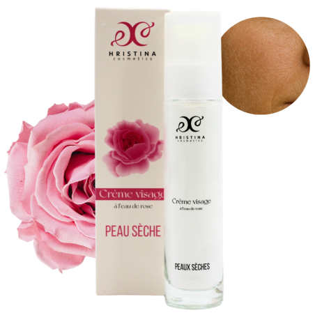 Crème visage peau sèche à la rose - Cosmétique 100% naturel
