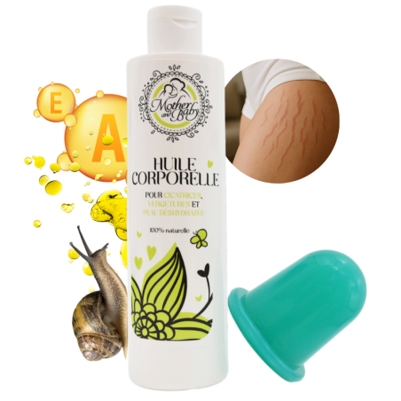 Pack anti-cellulite - Ventouse + huile - Cosmétique Naturel