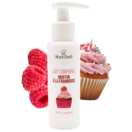 Lait corporel 100% naturel - muffin à la framboise - Cosmétique Naturel France