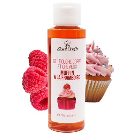 Gel douche naturel corps et cheveux - muffin à la framboise - Gels douches naturels