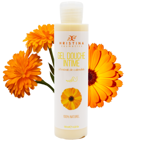 Gel douche intime à l'extrait de calendula 100% naturel - Cosmétique Naturel France