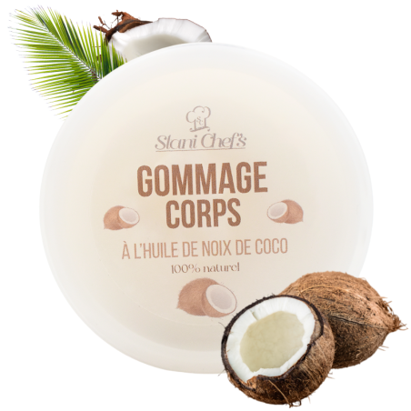Gommage corps - Noix de coco - 100% naturel - Gommages corps naturels et hydratants - Cosmétique 100% naturels