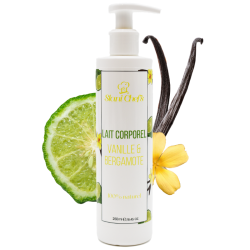 Lait corporel hydratant et nourrissant 100% naturel - Vanille et bergamote - Cosmétiques 100% naturels