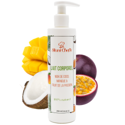 Lait corporel hydratant et nourrissant 100% naturel - Coco, mangue, passion - Cosmétiques 100% naturels