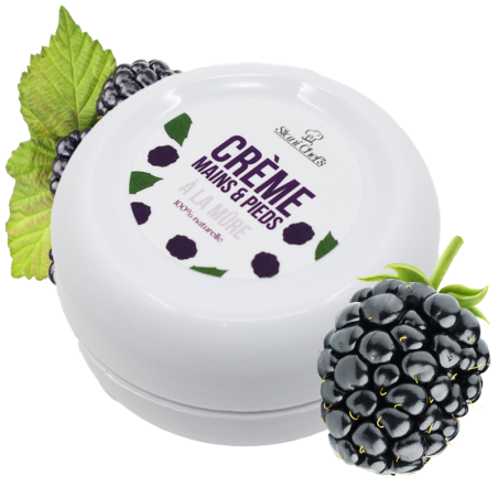 Crème mains et pied naturelle à la mûre - Crème hydratante naturelle