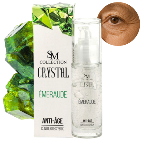 Crème contour des yeux naturel à la poudre d'émeraude - Cosmétique lithothérapie