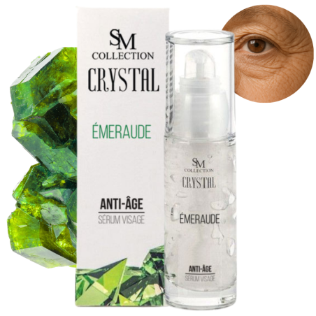 Sérum anti-âge naturel à la poudre d'émeraude - Cosmétique lithothérapie
