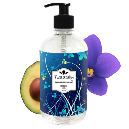 Savon main naturel liquide à la violette - Cosmétique 100% naturel