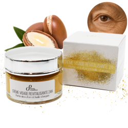 Crème visage revitalisante - Particules d'or et argan - Crème 100% naturelle