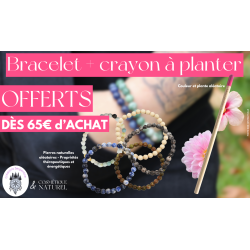 Bracelet en pierres naturelles + crayon à planter aléatoires dès 65€ d'achat - Cadeau