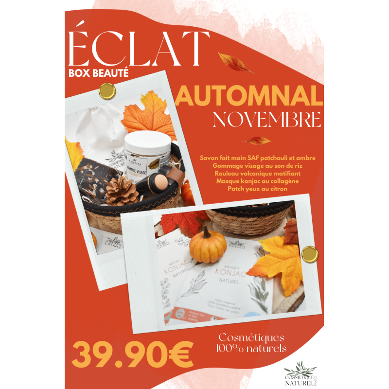 Box Beauté Éclat Automnal – Coffret de novembre 100 % naturel | Cosmétique Naturel France