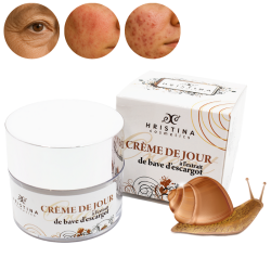 Crème de jour anti-âge à l'extrait d'escargot 100% naturel - Hydratation intense