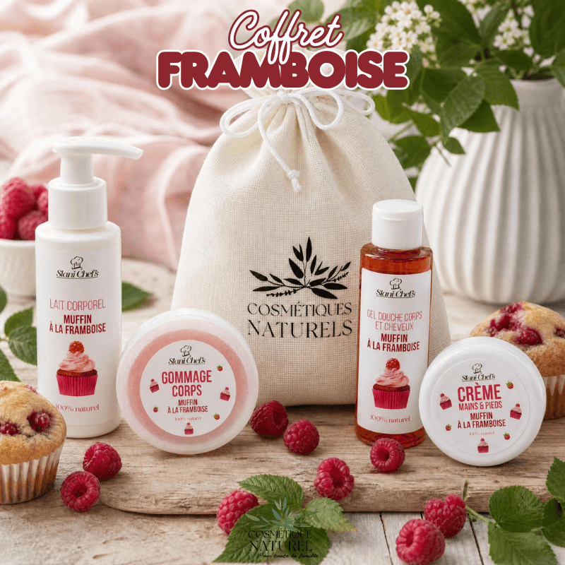 Coffret découverte 100% nature - Muffin à la framboise - Cosmétique Naturel France