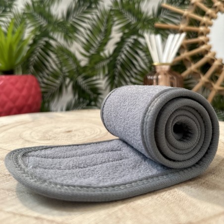 Bandeau gris pour cheveux - Accessoire cosmétique