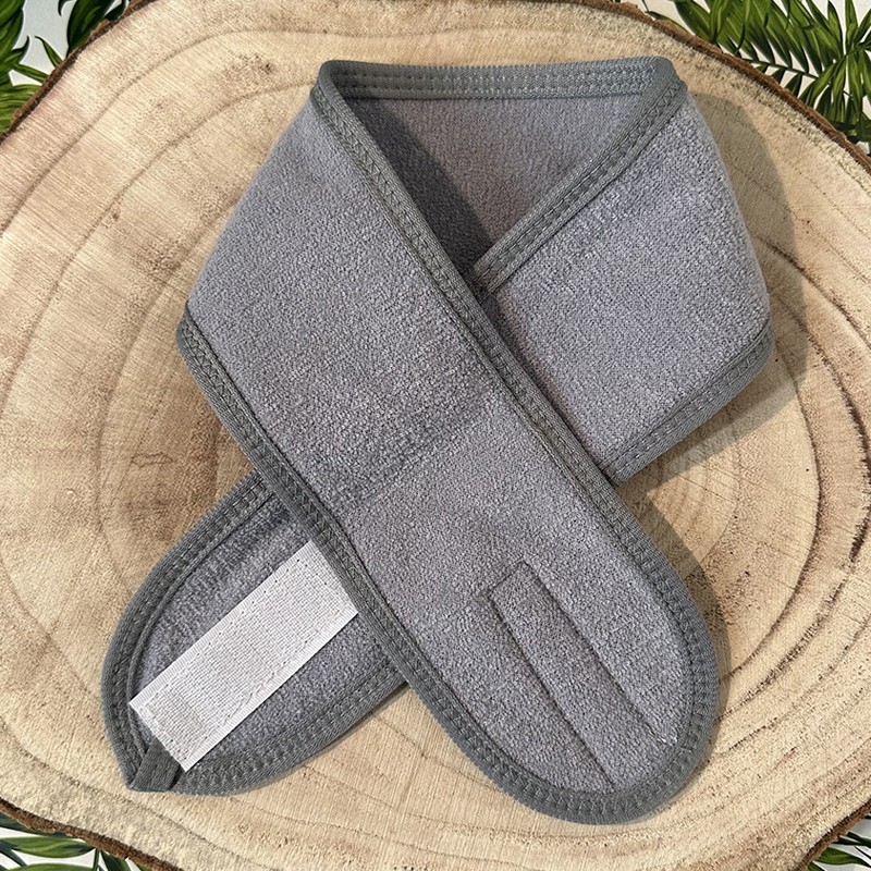 Bandeau gris pour cheveux - Accessoire cosmétique