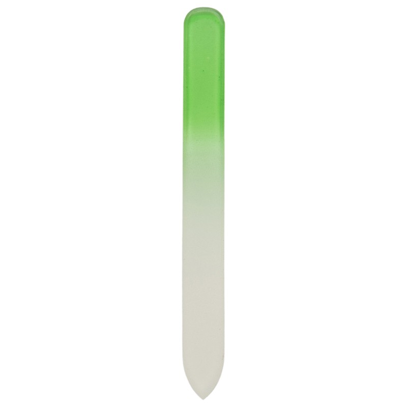 Lime à ongle verte en verre - Accessoire cosmétique