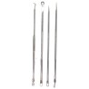 Kit de 4 extracteurs boutons & comédons + boitier - Accessoire cosmétique