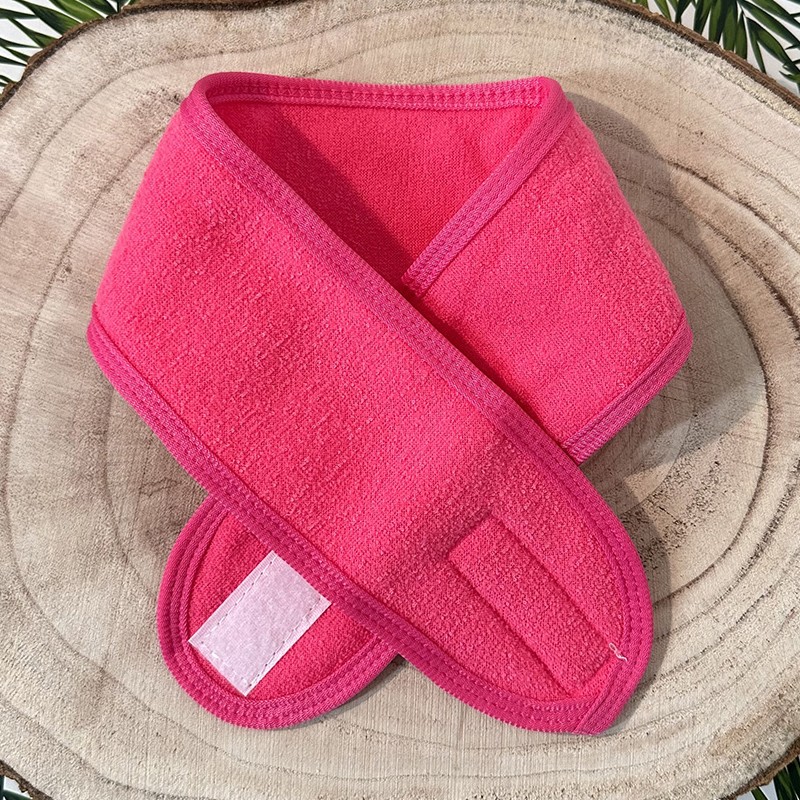 Bandeau rose pour cheveux - Accessoire cosmétique