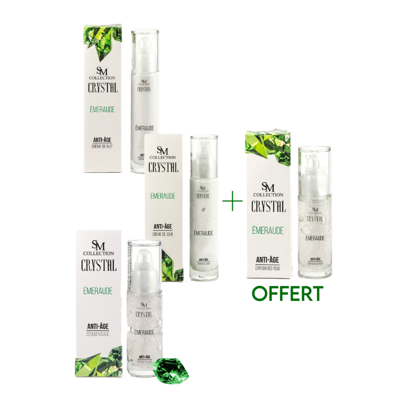 Gamme anti-âge pour peau mature - Crème contour des yeux, sérum, crème de jour et crème de nuit - Cosmétiques 100% naturels