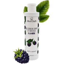 Gel douche naturel corps et cheveux à la mûre - Gels douches naturels