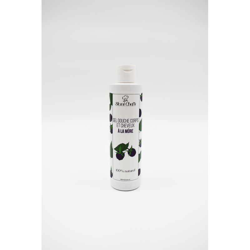 Gel douche naturel corps et cheveux à la mûre - Gels douches naturels