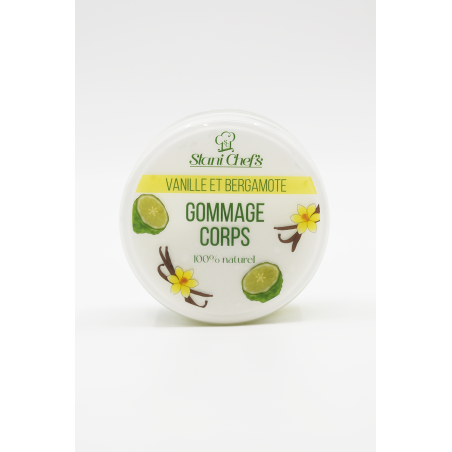 Gommage corps - Vanille & bergamote 100% naturel - Gommages corps naturels et hydratants - Cosmétique 100% naturel