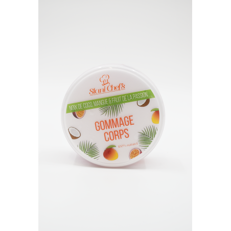 Gommage corps - noix de coco, mangue & fruit de la passion 100% naturel - Gommages corps naturels et hydratants - Cosmétique 100