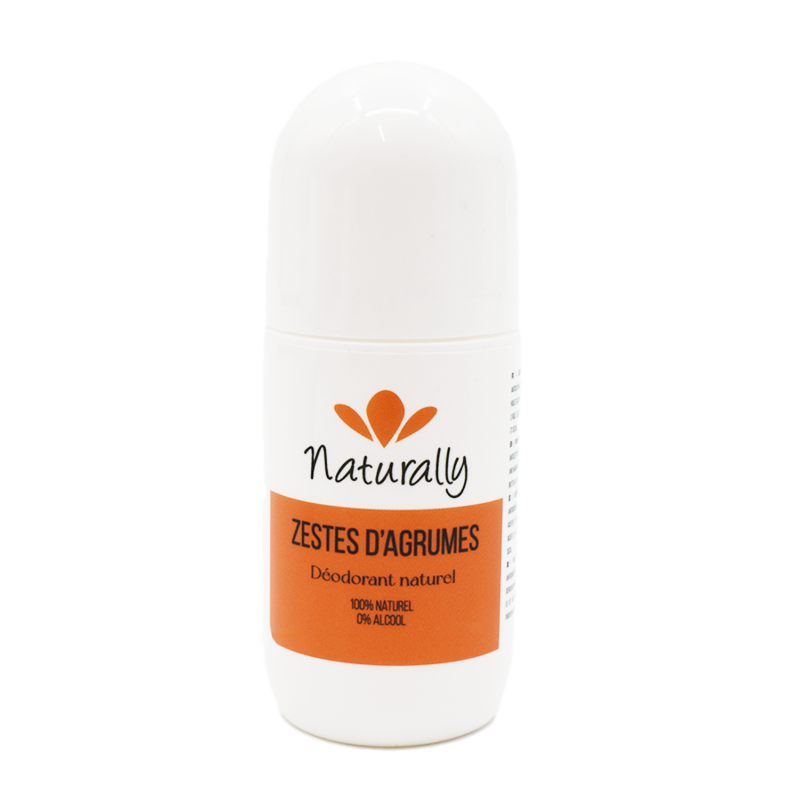 Déodorant roll zestes d'agrumes - Mandarine et pamplemousse - Cosmétique 100% naturel