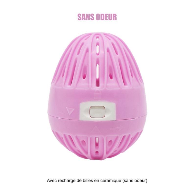 Boule de lavage rose + recharge - Sans odeur