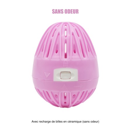 Boule de lavage rose + recharge - Sans odeur