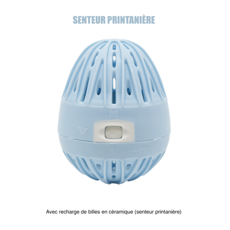 Boule de lavage bleue + recharge - senteur printanière