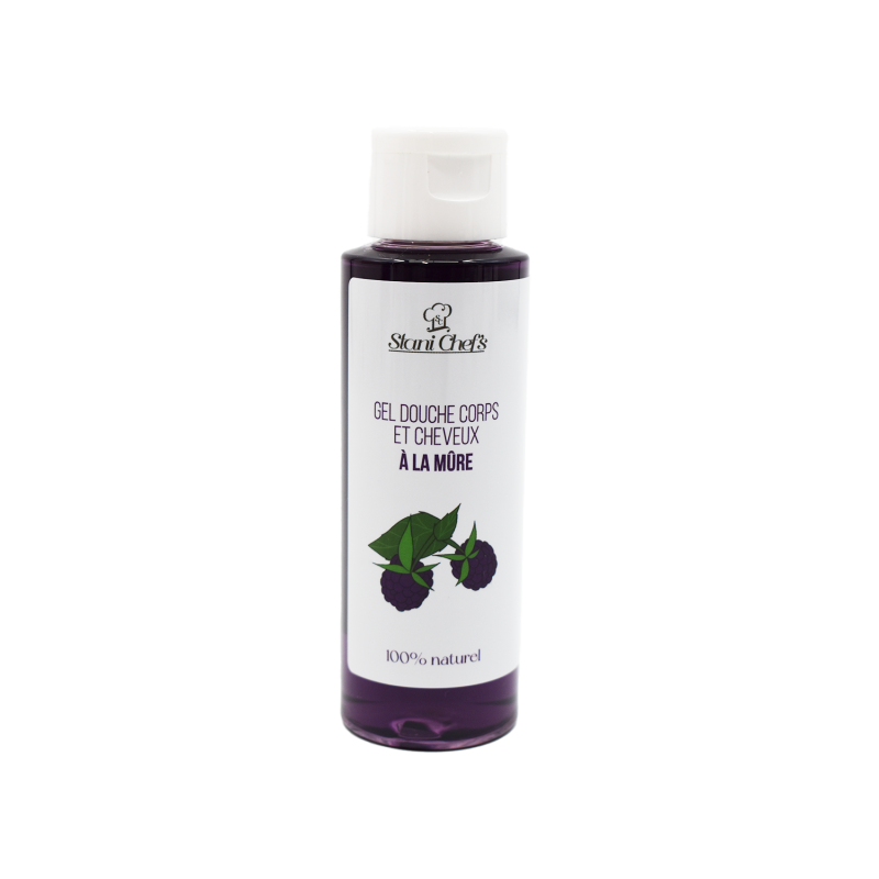 Gel douche naturel corps et cheveux à la mûre - Gels douches naturels
