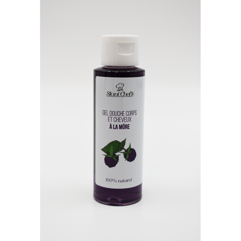 Gel douche naturel corps et cheveux à la mûre - Gels douches naturels