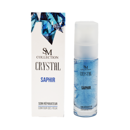 Crème pour le contour des yeux réparatrice 100% naturelle à la poudre de saphir - Cosmétique lithothérapie 100% naturelle