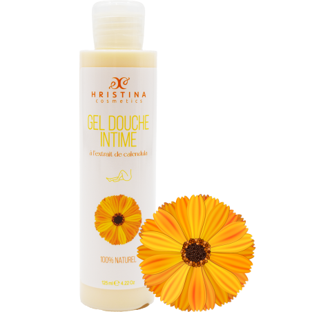 Gel douche intime à l'extrait de calendula 100% naturel - Cosmétique Naturel France